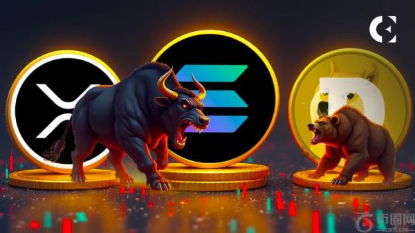 XRP 的“迷你黄金交叉”和 SOL 的“黄金交叉”与 DOGE 的弱点形成对比